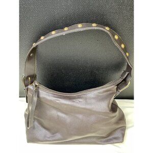 Nine West Womens Brown Shoulder Handle Bag Copper Studded Strap SKU 6581